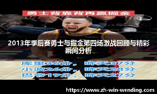 2013年季后赛勇士与掘金第四场激战回顾与精彩瞬间分析