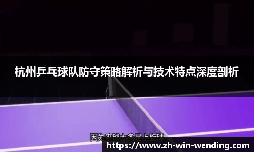 杭州乒乓球队防守策略解析与技术特点深度剖析